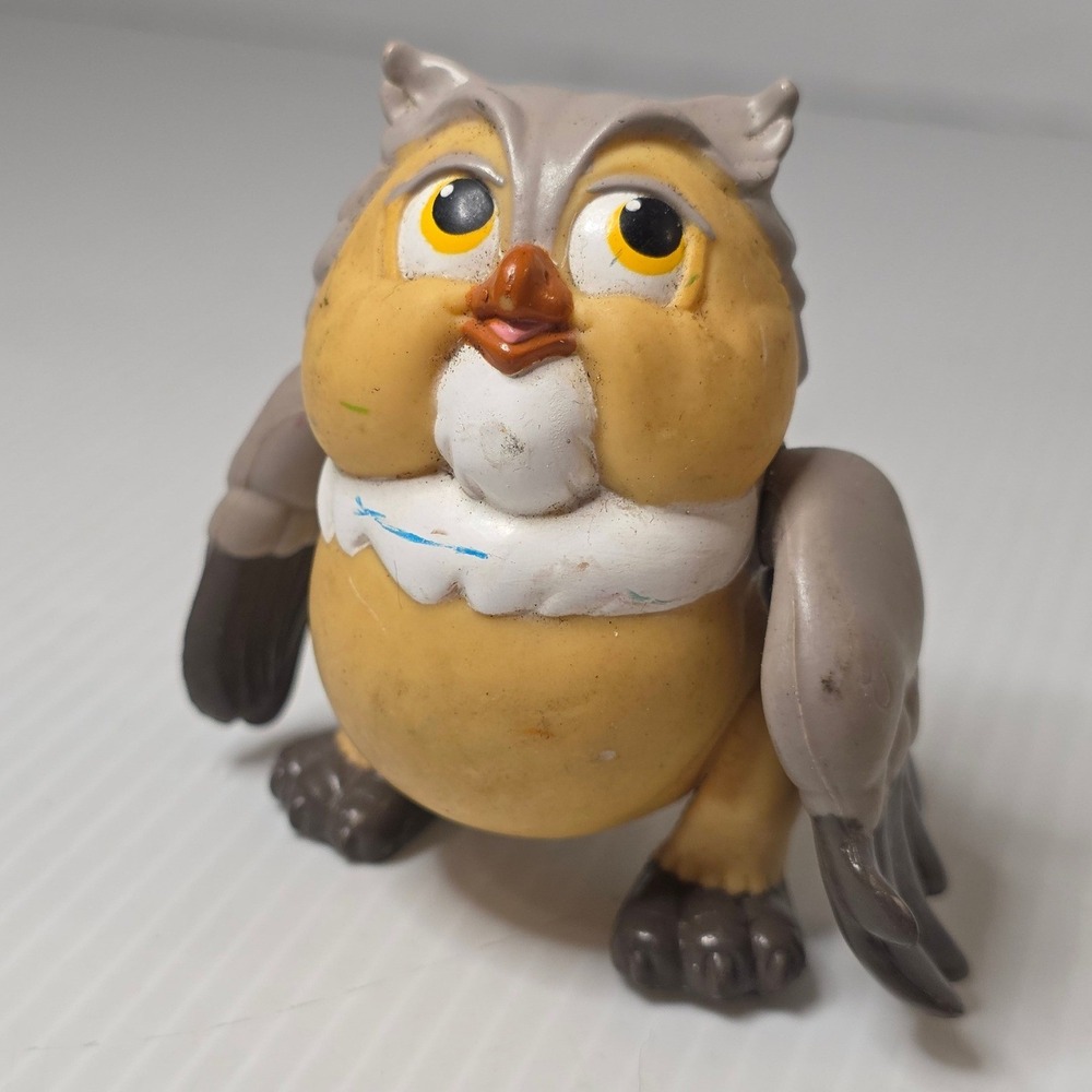 Disney Friend Owl Figure 3" Brown Fair Bambi PVC Toy‎